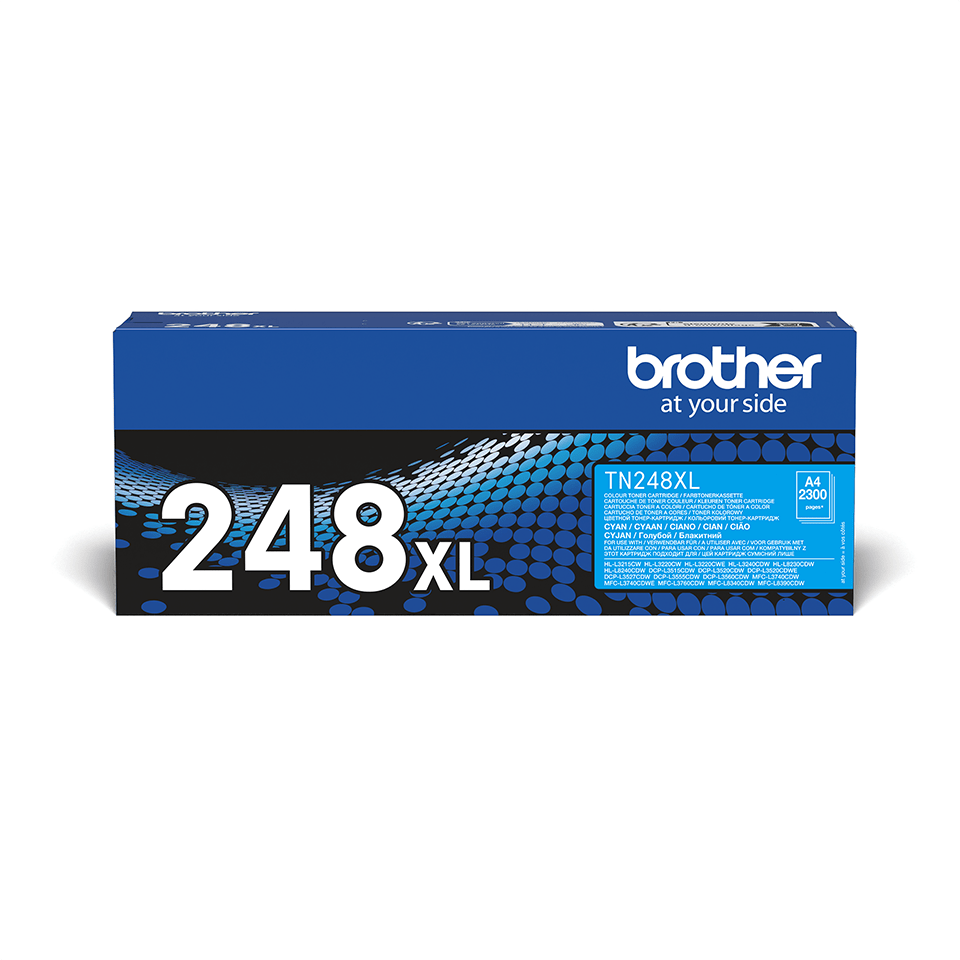 Eredeti Brother TN-248XLC nagy kapacitású tintapatron – ciánkék
